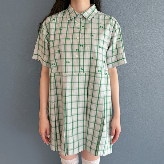MINI RIBBON DRESS / GREEN / ミニリボンドレス