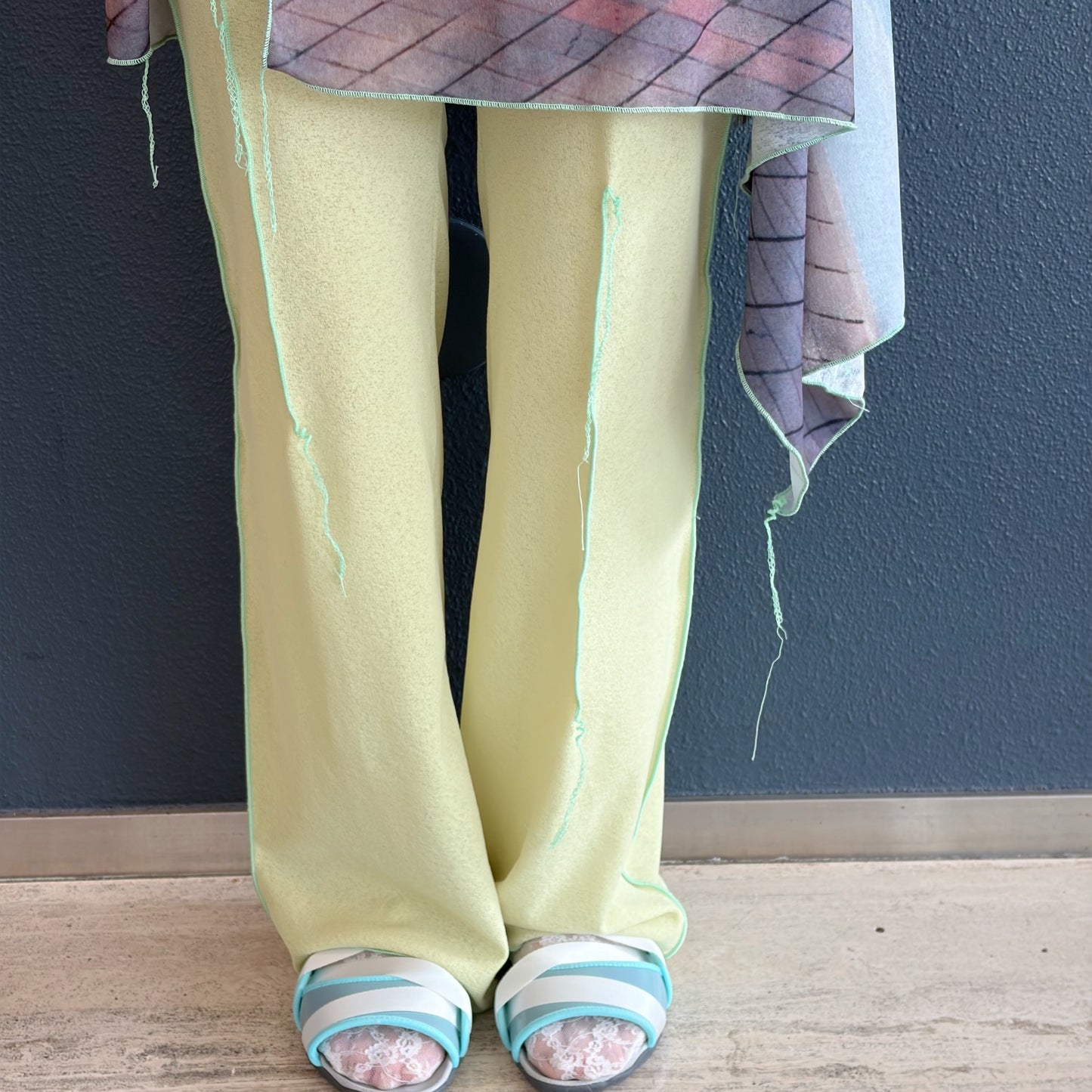 easy pants with skirt / pool / スカート付きイージーパンツ