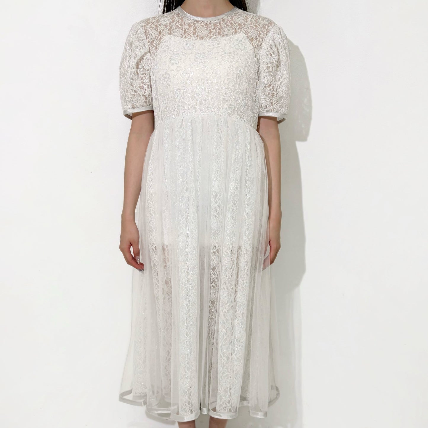 Lace dress / White / レースドレス