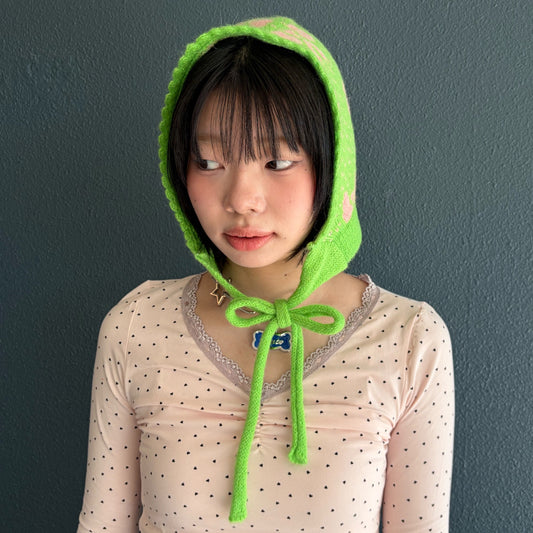 Ties Balaclavas / Green & Pink / リボンバラクラバ