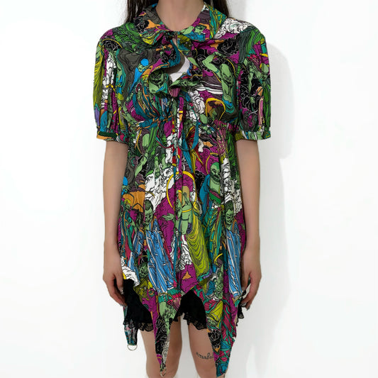DRESS COLLABORATION WITH EMARY / BUDDHA / 総柄ワンピース