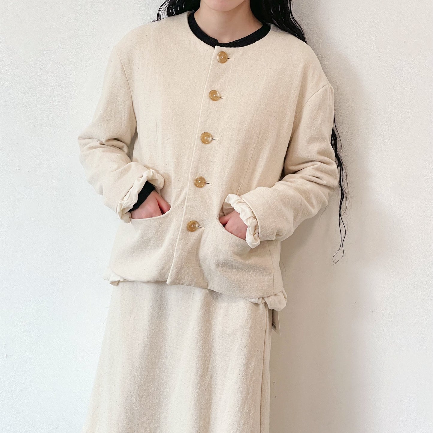 cotton jacket / ivory / コットンウールジャケット