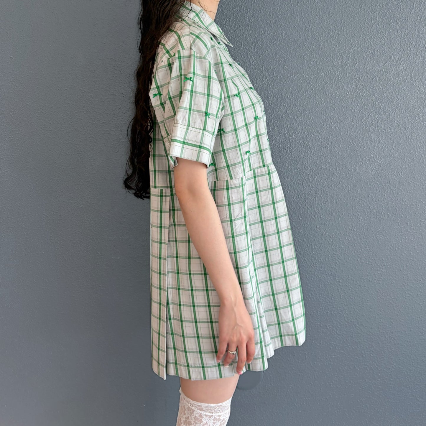 MINI RIBBON DRESS / GREEN / ミニリボンドレス