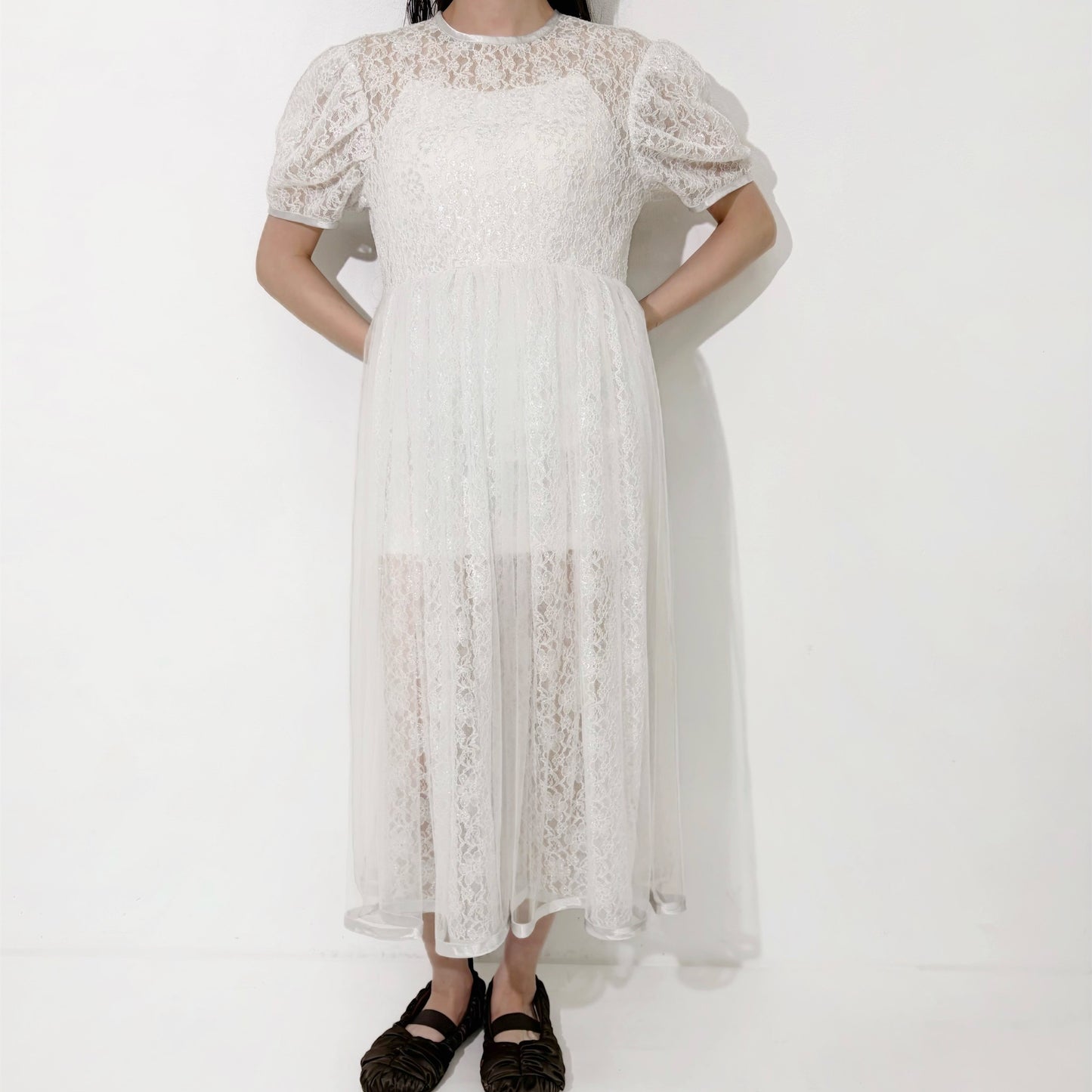 Lace dress / White / レースドレス