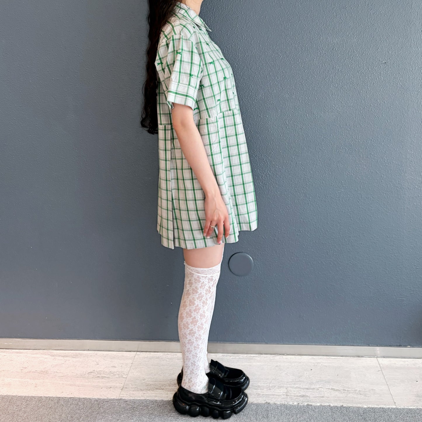 MINI RIBBON DRESS / GREEN / ミニリボンドレス