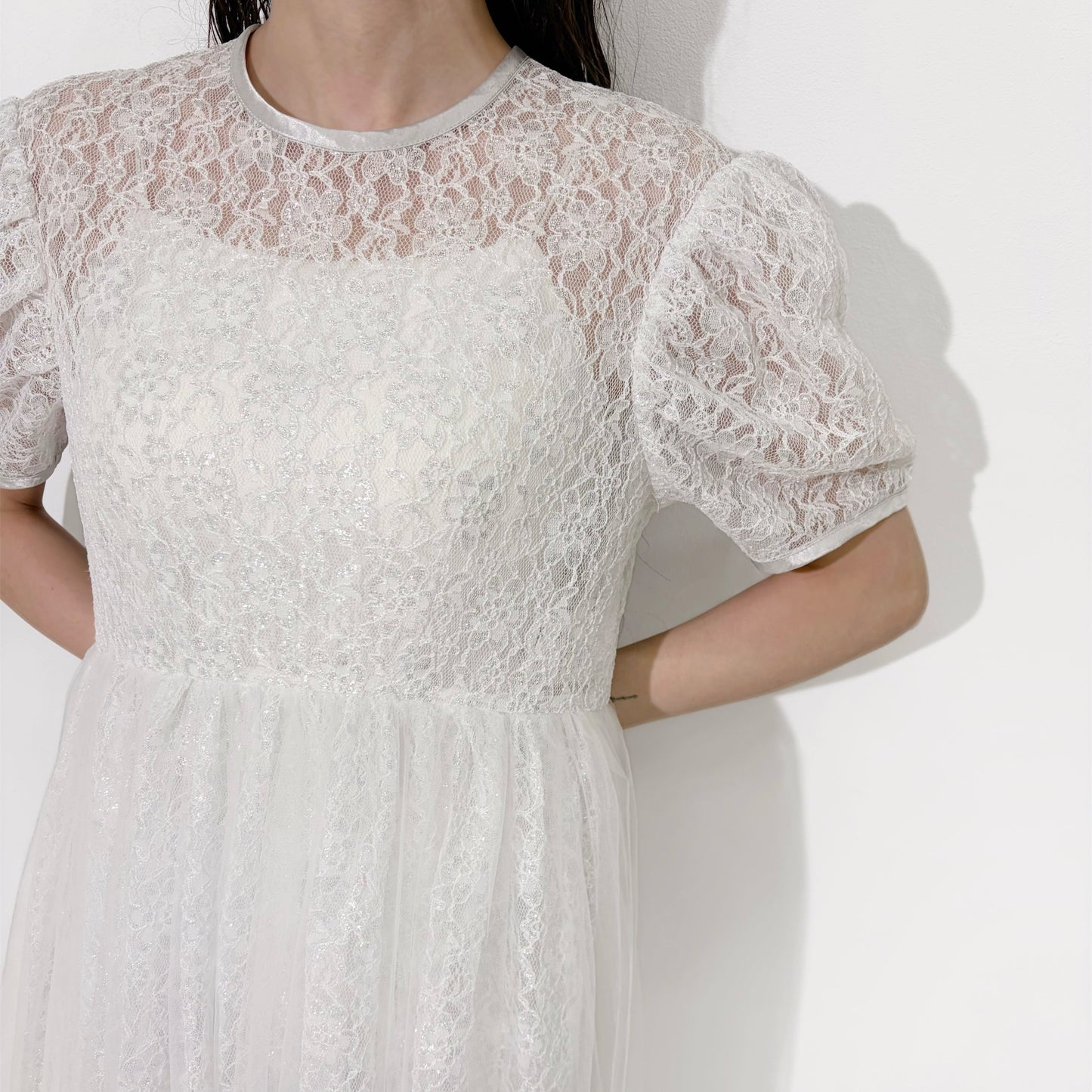 Lace dress / White / レースドレス