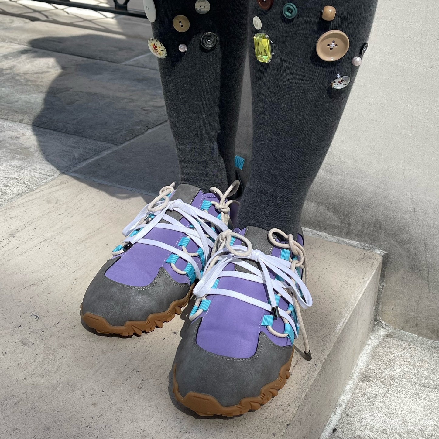 Double Bow / Purple / yushokobayashiシューズ