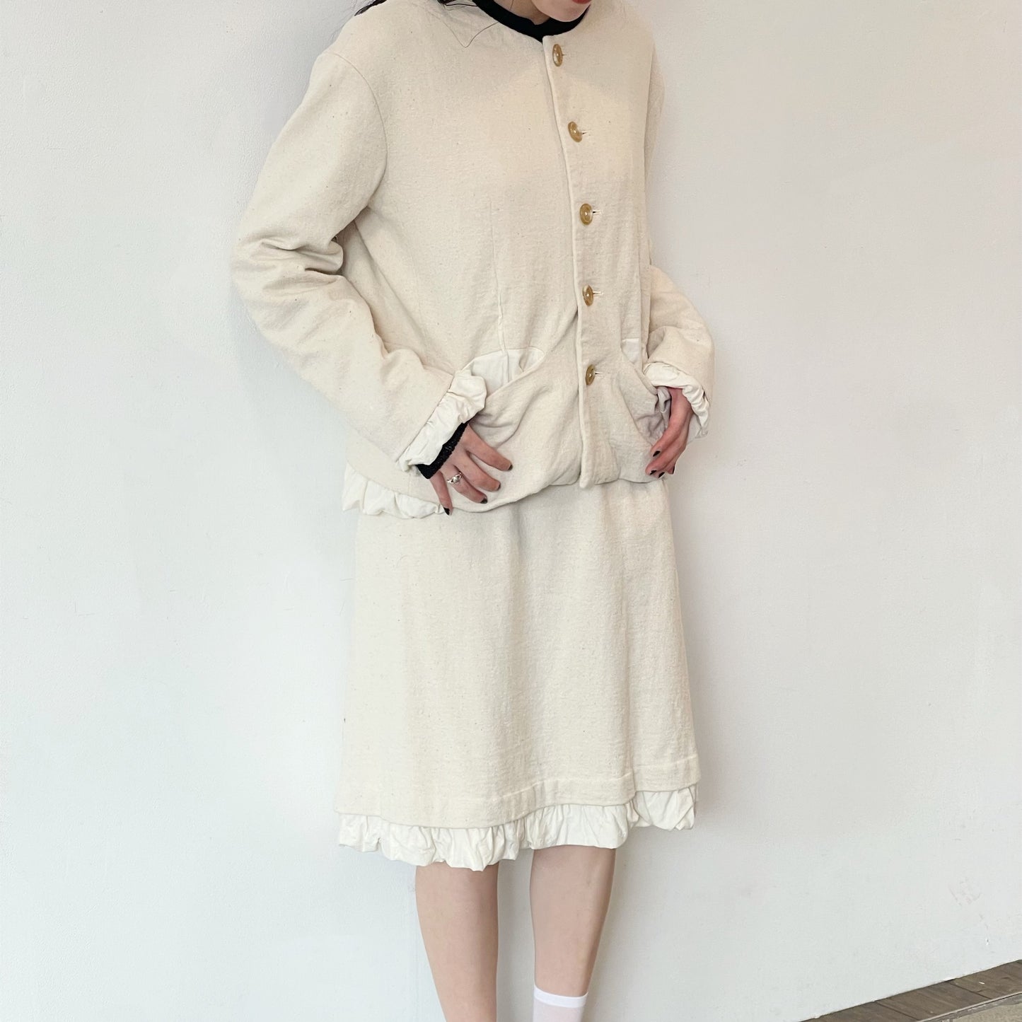 cotton jacket / ivory / コットンウールジャケット