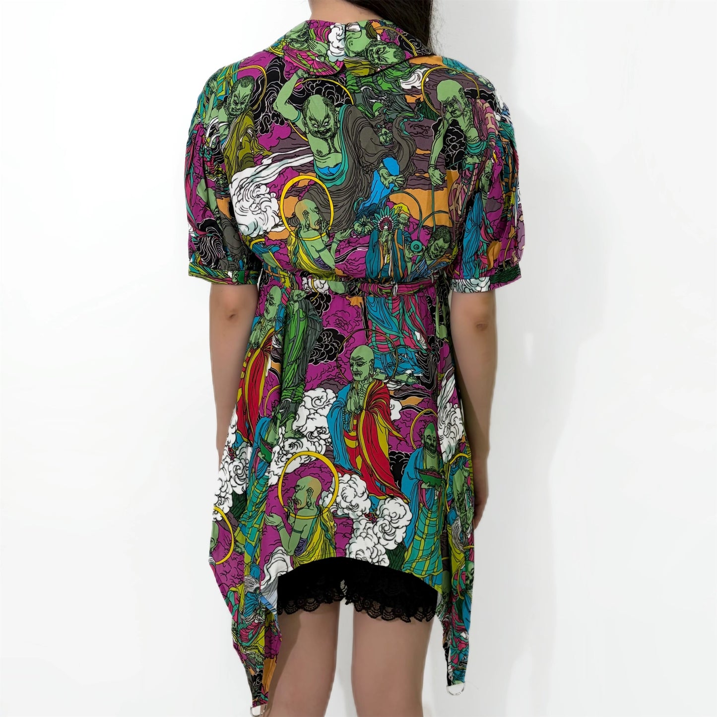 DRESS COLLABORATION WITH EMARY / BUDDHA / 総柄ワンピース