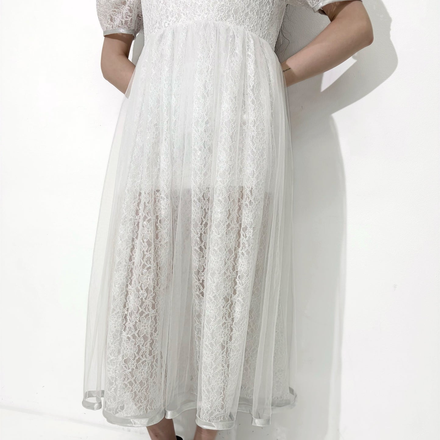 Lace dress / White / レースドレス