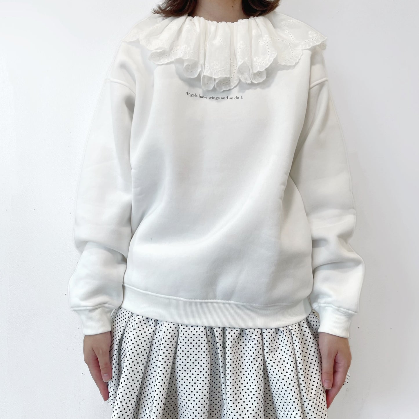 Angelic wings sweatshirt / White / スウェットトップ