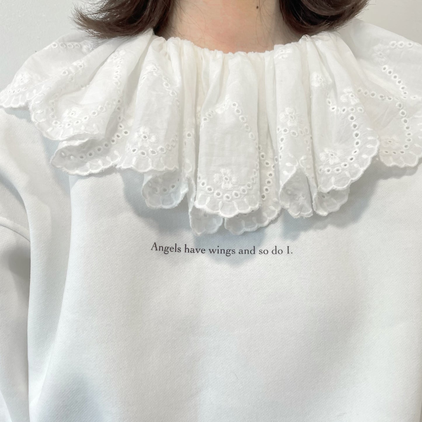 Angelic wings sweatshirt / White / スウェットトップ