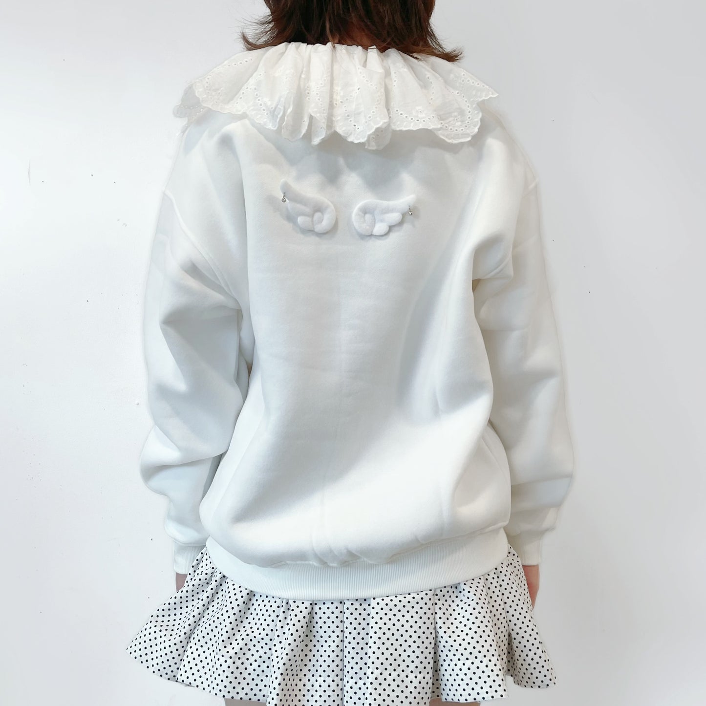 Angelic wings sweatshirt / White / スウェットトップ