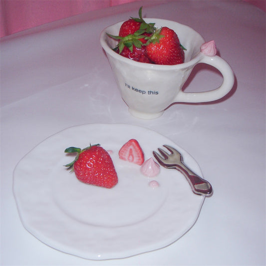 Strawberry cream dish / pink / ストロベリーディッシュ