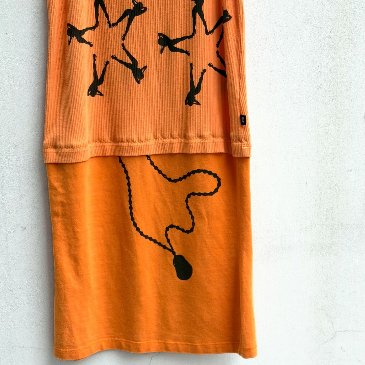 【GATEANDO POR TUS NUBES】TANK TOP DRESS / ORANGE / タンクトップドレス