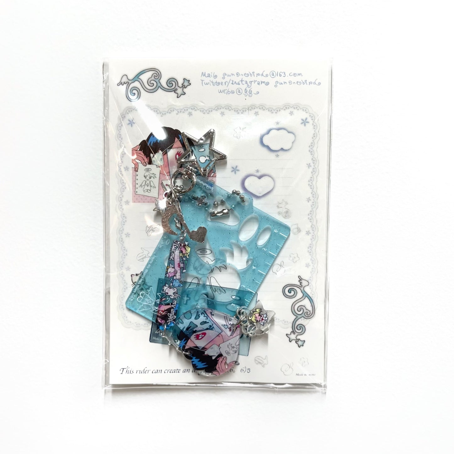 【sunonebird】Angel ruler pendant / キーリング