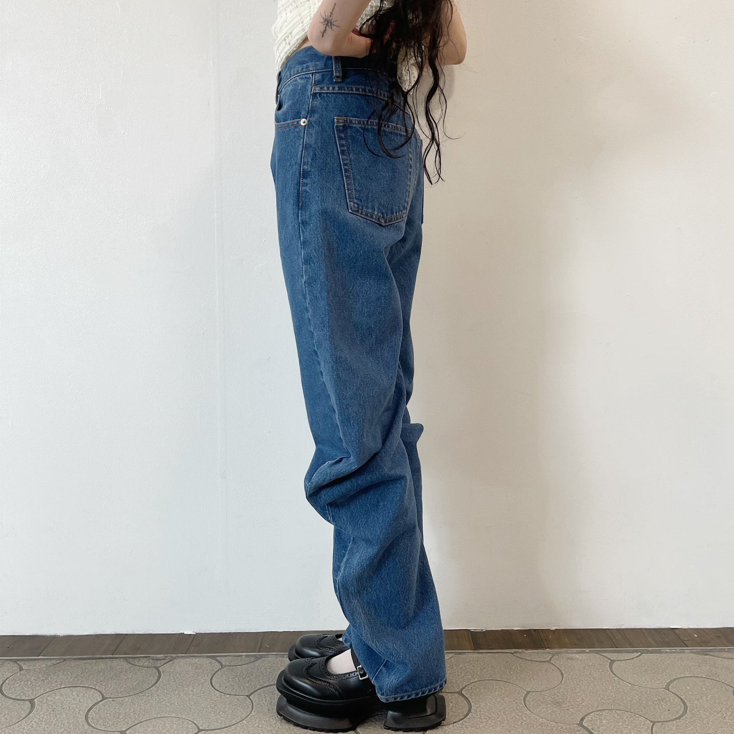 silhouette denim / faded blue / シルエットデニム