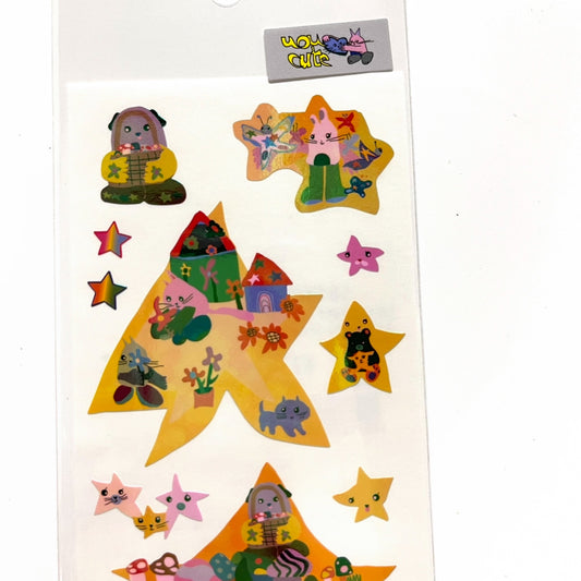 【uou_cute】Sticker aurora star / ステッカー