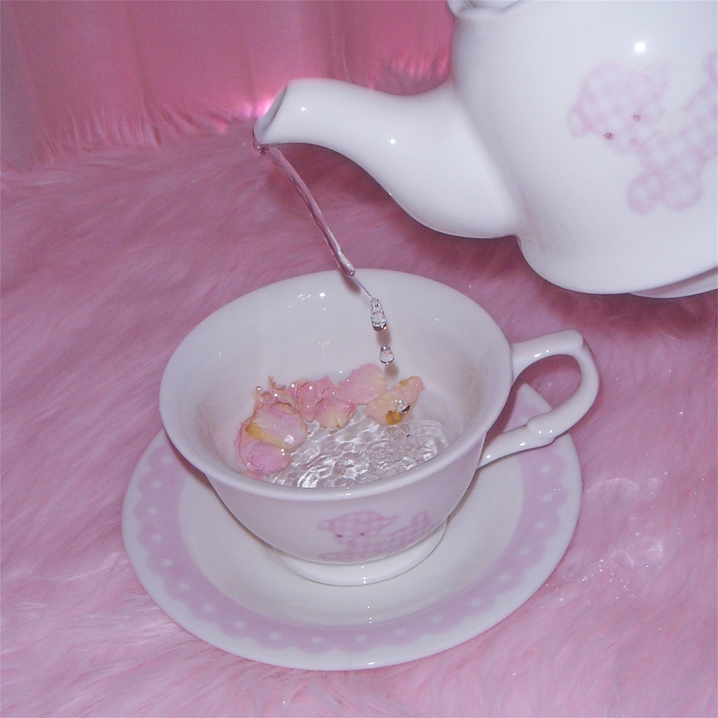 Pink patch sheep cup and saucer / ひつじのカップ＆ソーサー