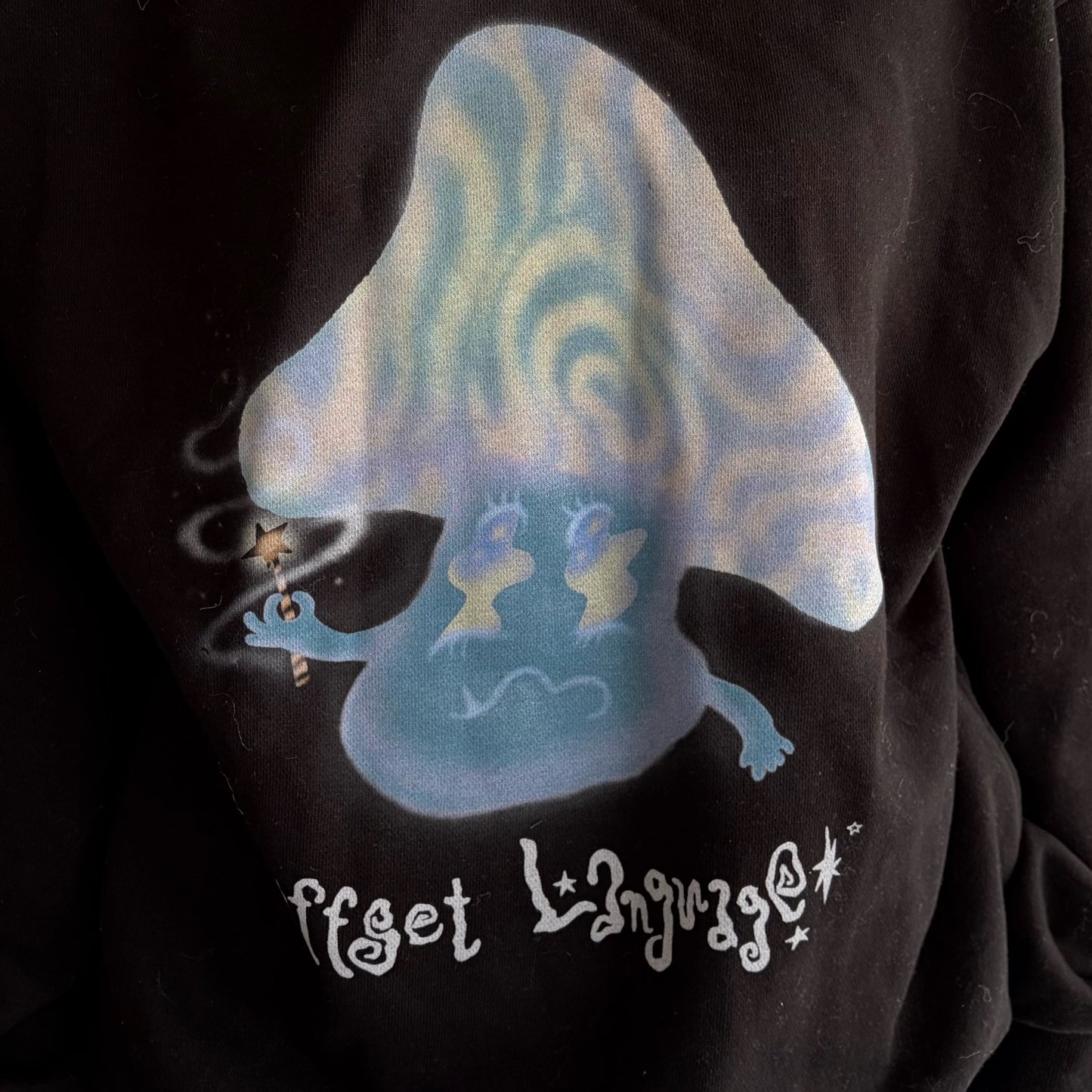 Glow Mushroom Hoodie / Black / グラフィックフーディー