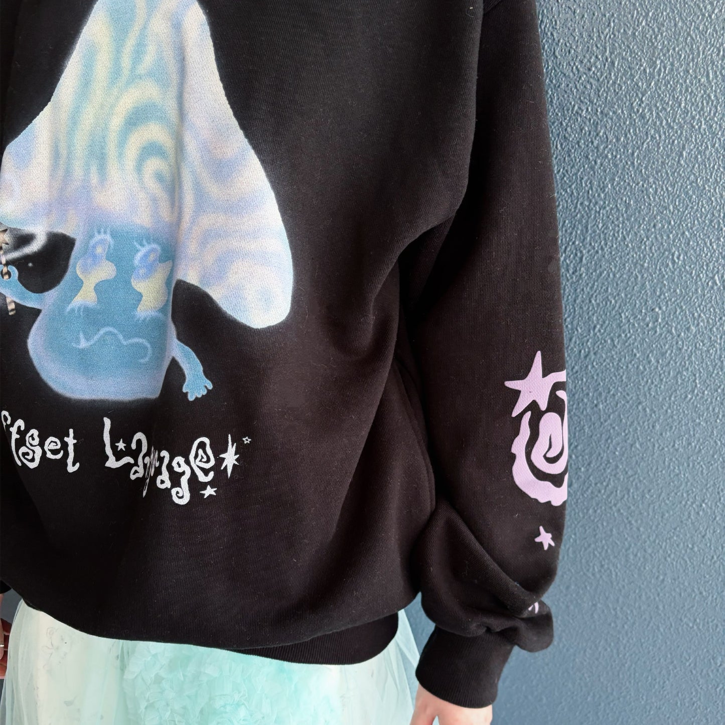 Glow Mushroom Hoodie / Black / グラフィックフーディー