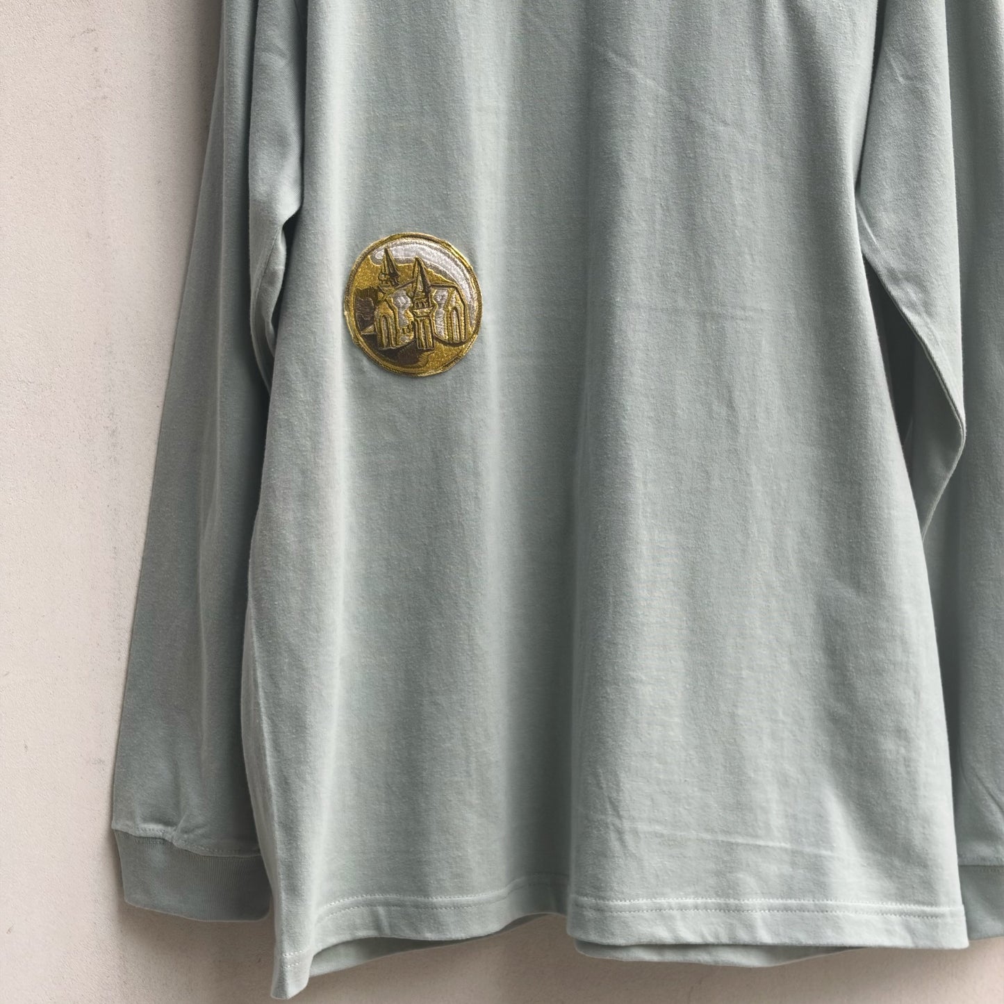coin and ring embroidery long sleeve t shirt / green / 刺繍ロングスリーブTシャツ