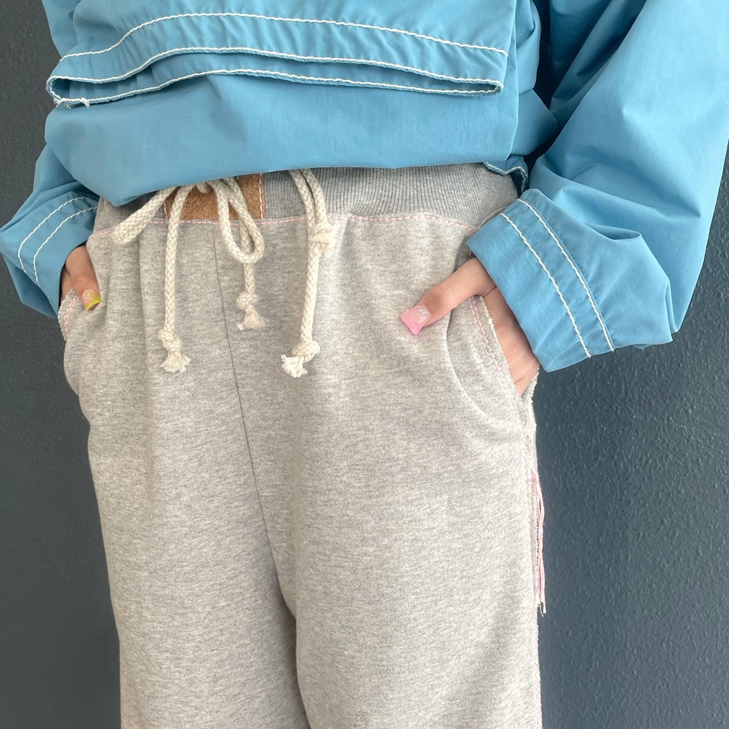 cork easy pants / grey / スウェットパンツ