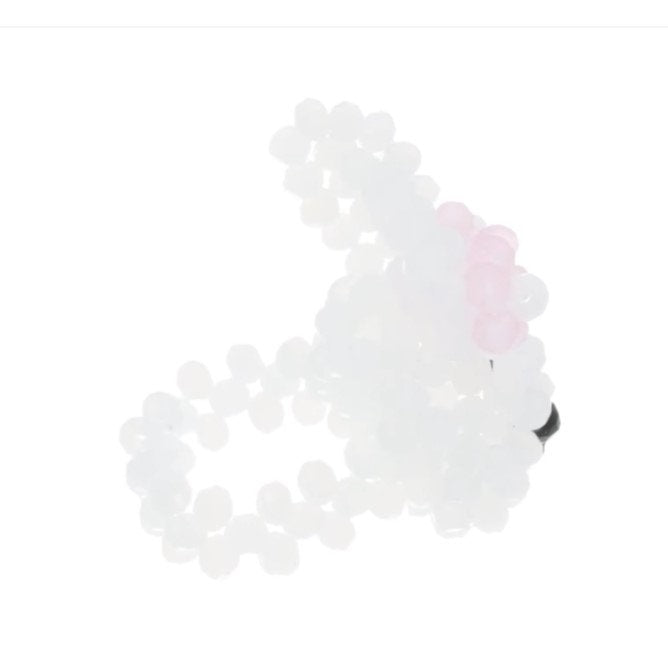 [X YOUNGART] KIDDY Beads Ring / White / ビーズリング