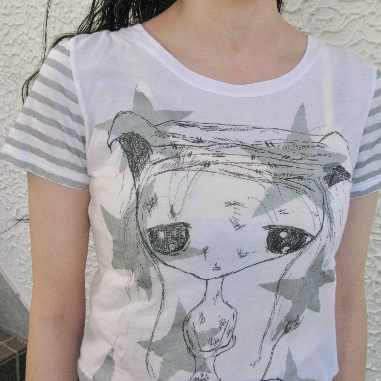 【trust teji 】Star drawing tee+ / White / ドローイングTシャツ