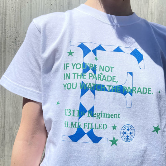 F Parade T / White / オリジナルグラフィックTシャツ