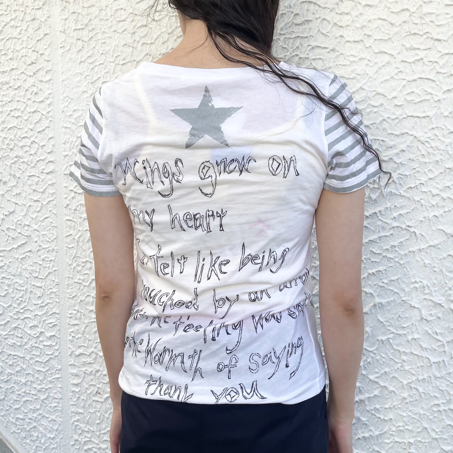 【trust teji 】Star drawing tee+ / White / ドローイングTシャツ