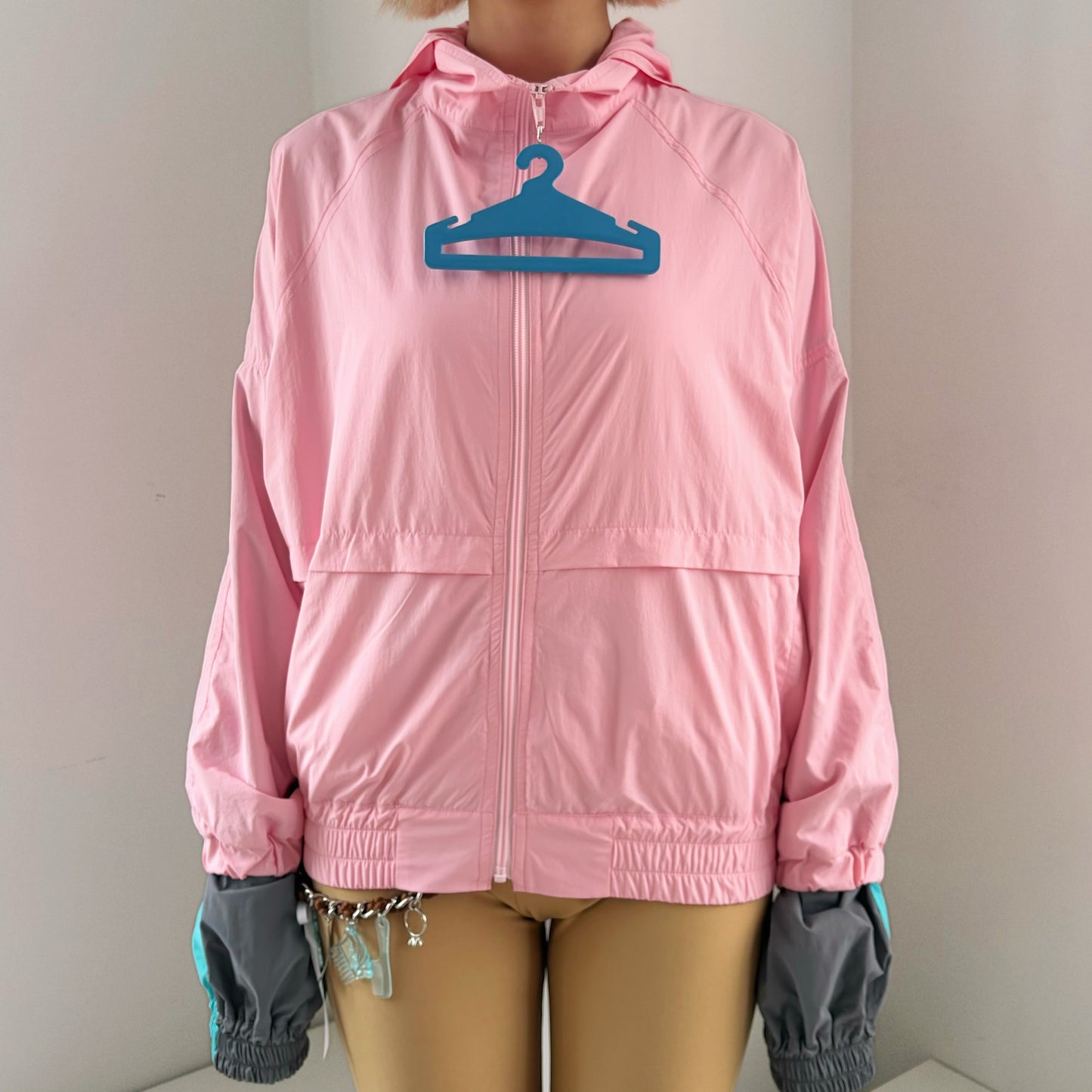 DOUBLE SLEEVE TRACK JACKET / POWDER PINK / ダブルスリーブトラックジャケット