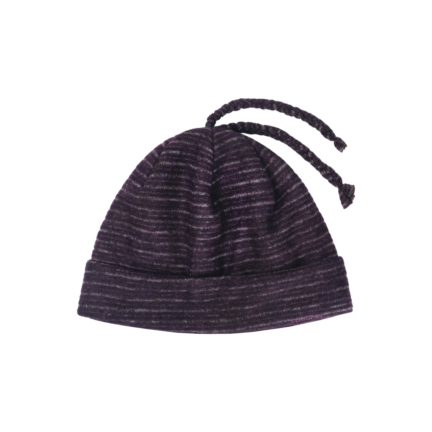 BRAIDED FLEECE BEANIE / PURPLE / フリースビーニー