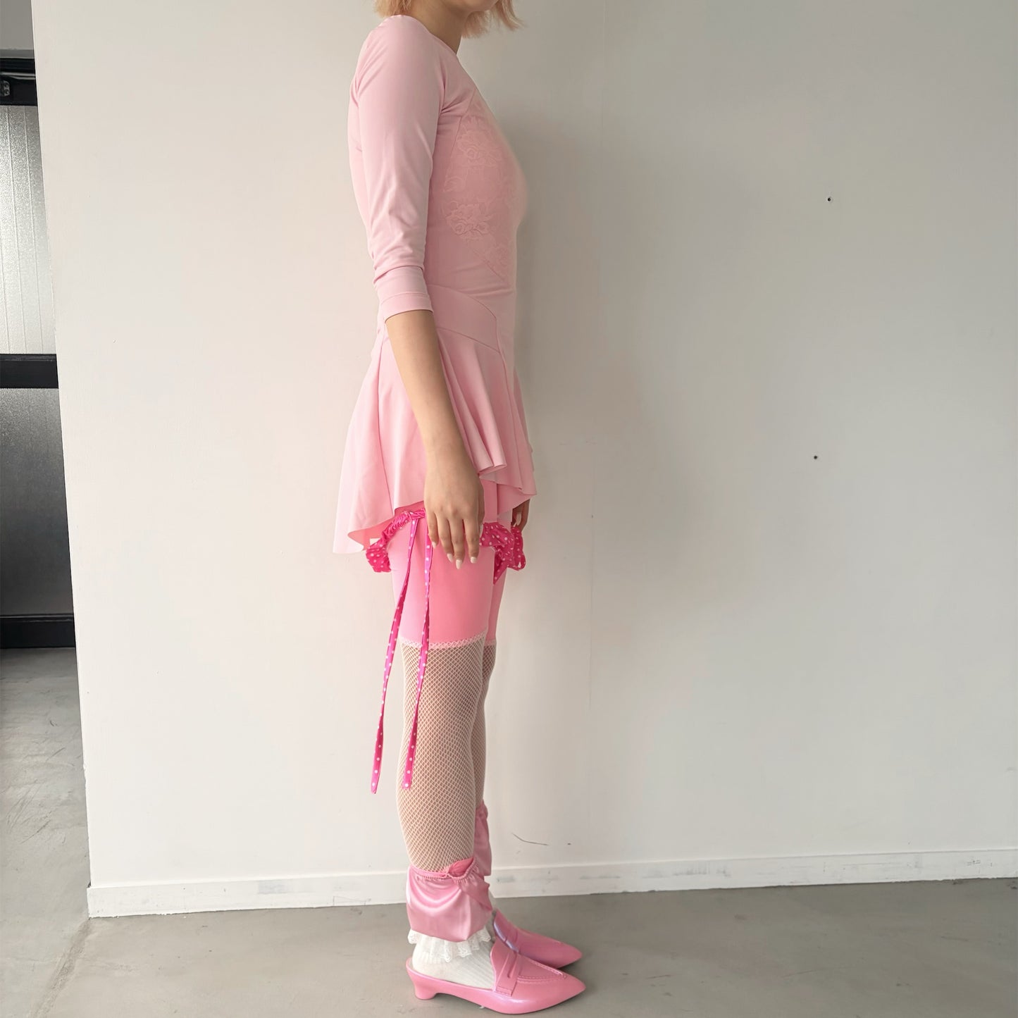 SUPERHERO DRESS / POWDER PINK / ピンクミニドレス