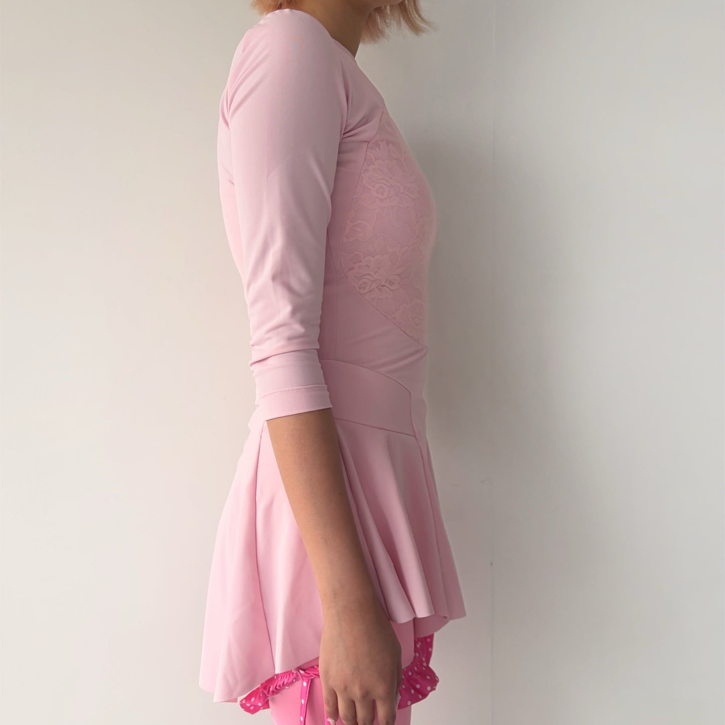SUPERHERO DRESS / POWDER PINK / ピンクミニドレス