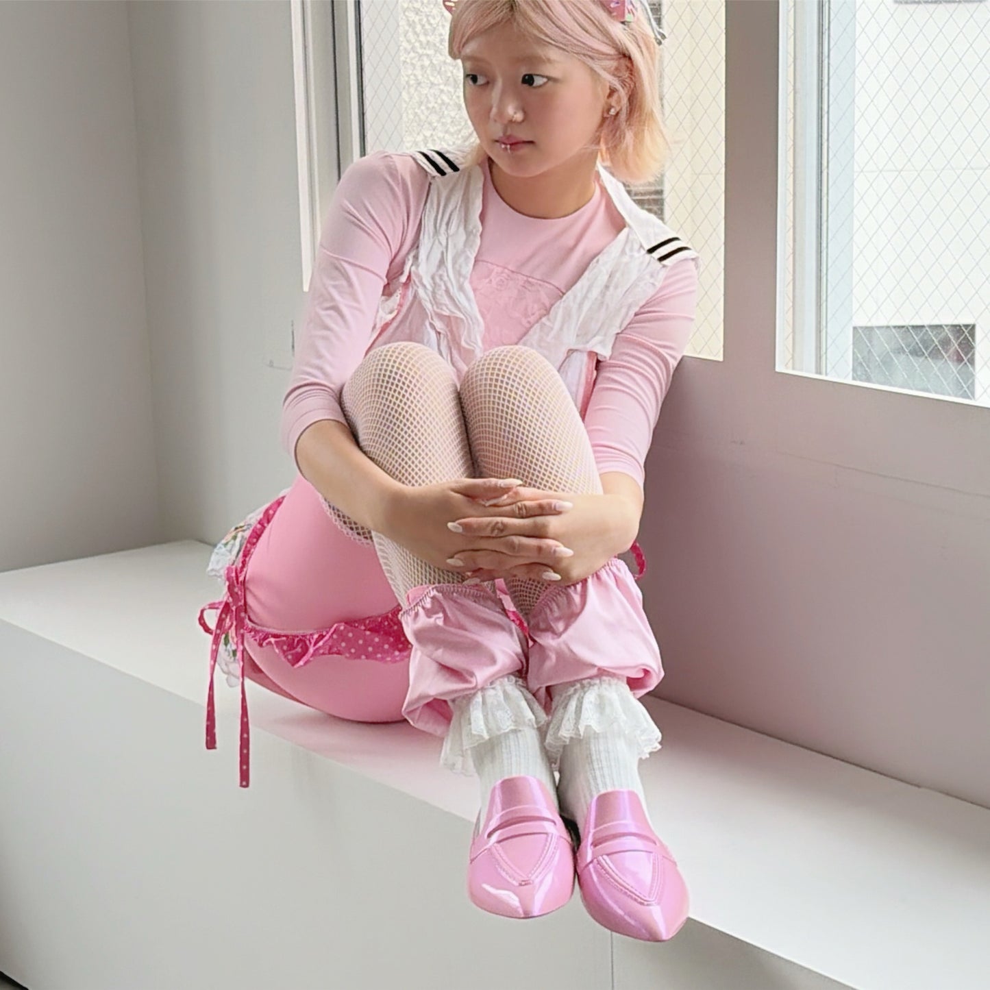 SUPERHERO DRESS / POWDER PINK / ピンクミニドレス