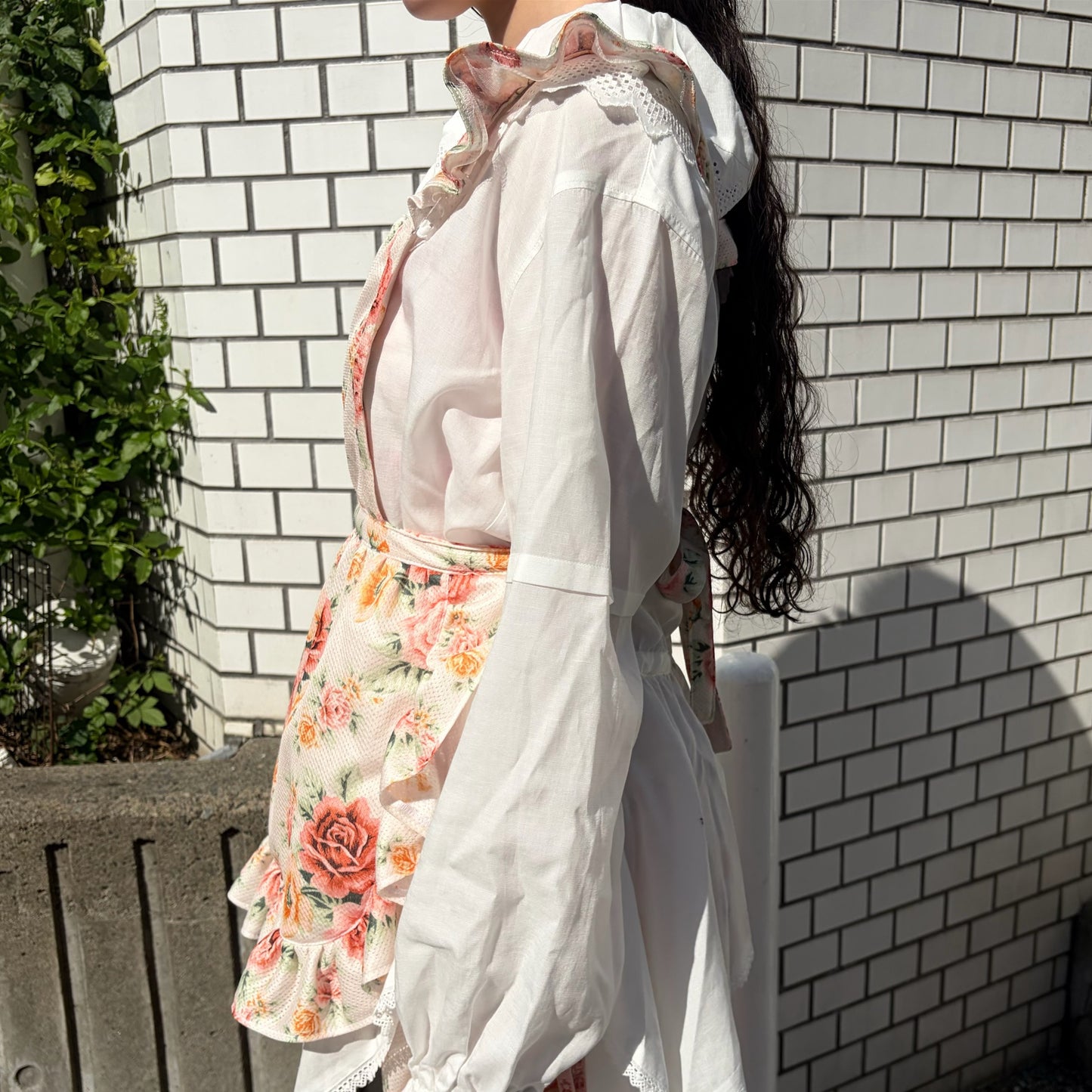 WORN FLORAL APRON / WORN FLORAL / フラワーパターンエプロン