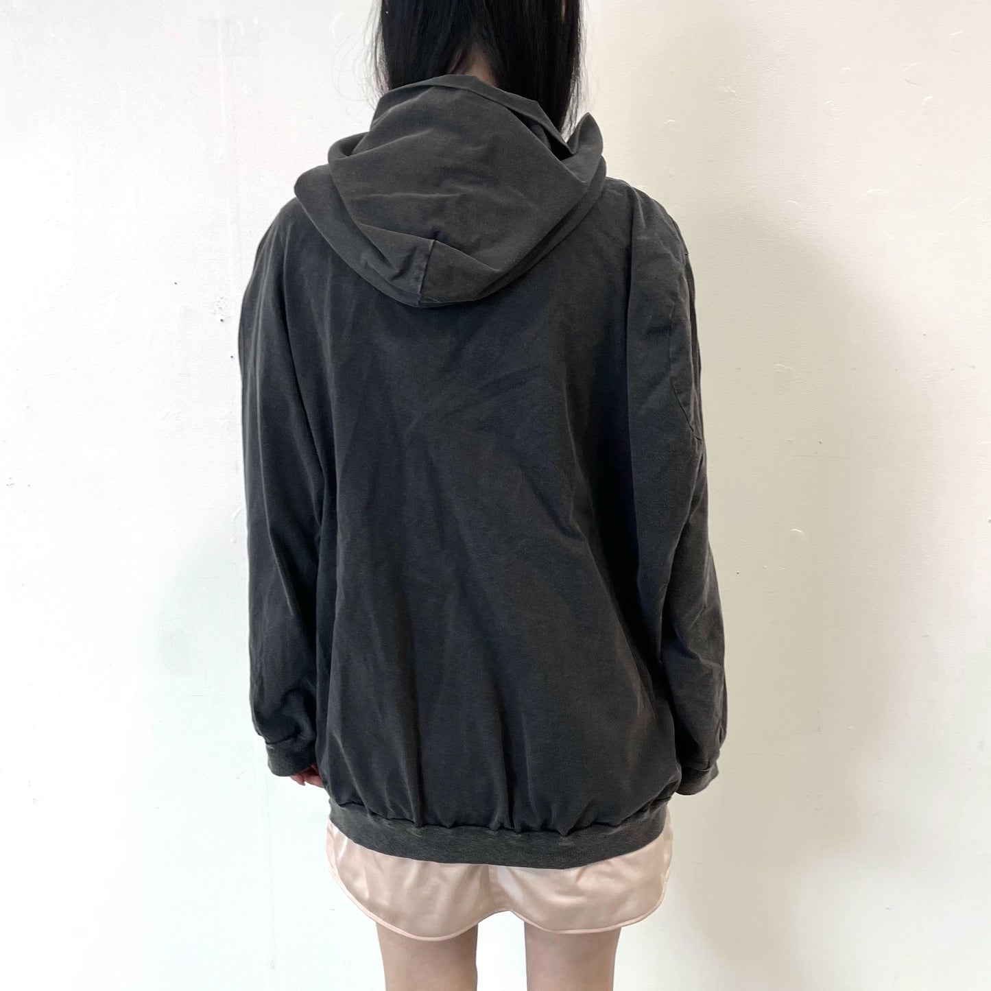 ASYMMETRY ZIP-UP PARKA / BLACK / アシンメトリージップアップパーカー