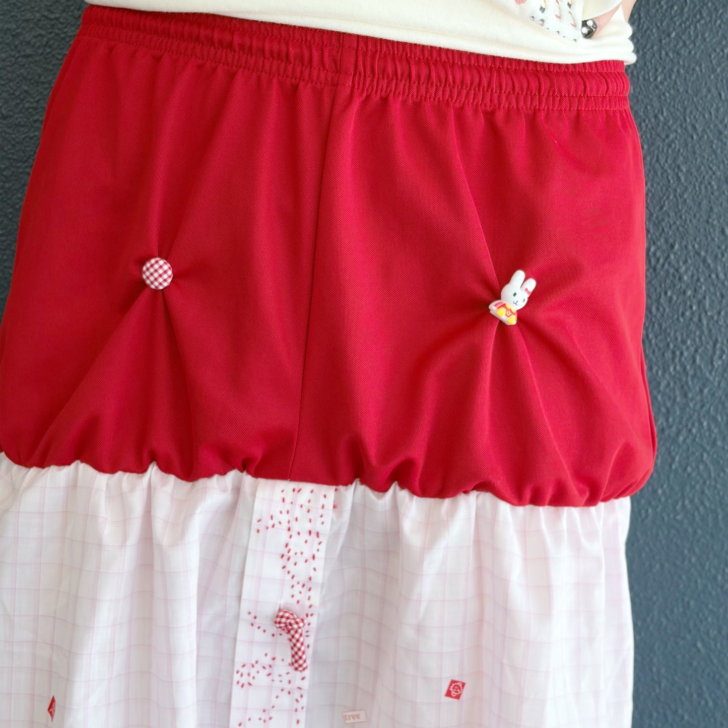 まにあうかもしれない skirt / Red / 切り替えスカート