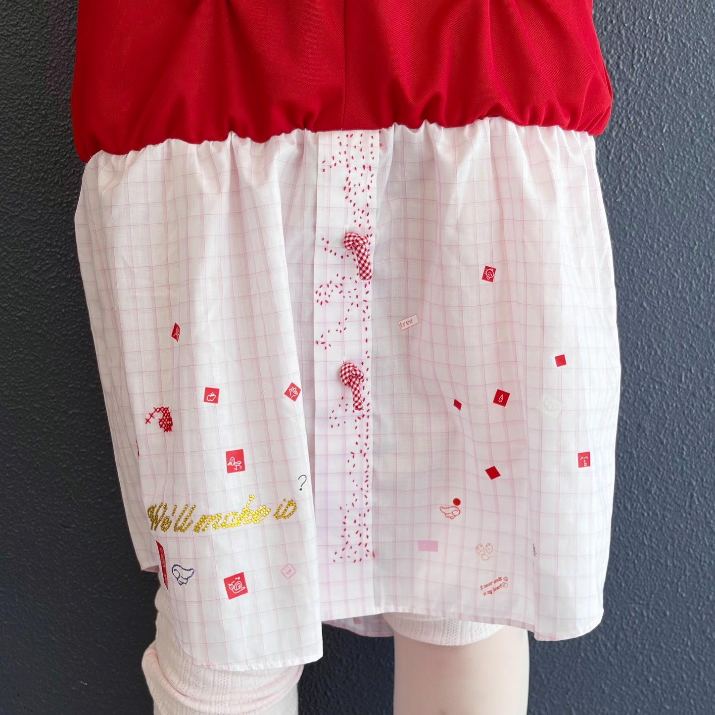 まにあうかもしれない skirt / Red / 切り替えスカート