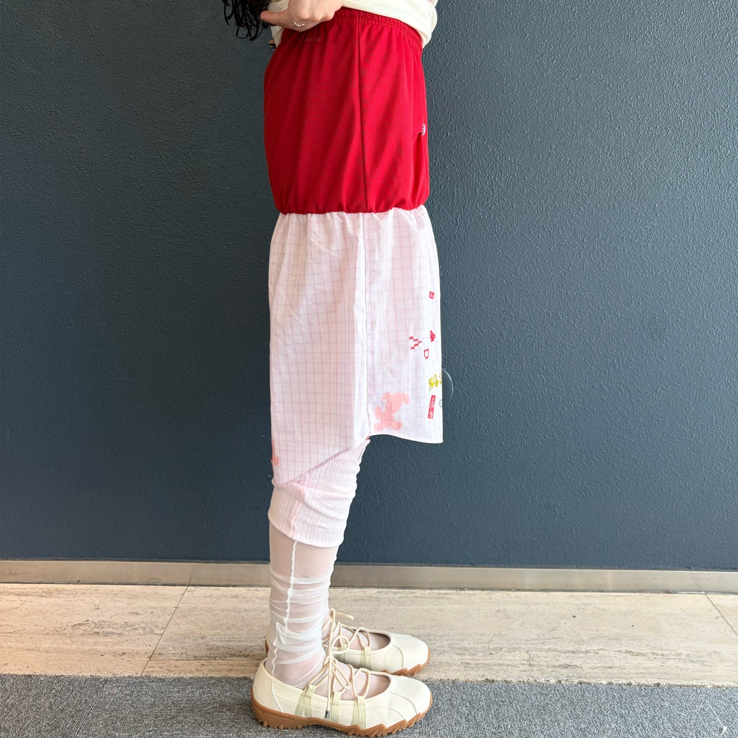 まにあうかもしれない skirt / Red / 切り替えスカート