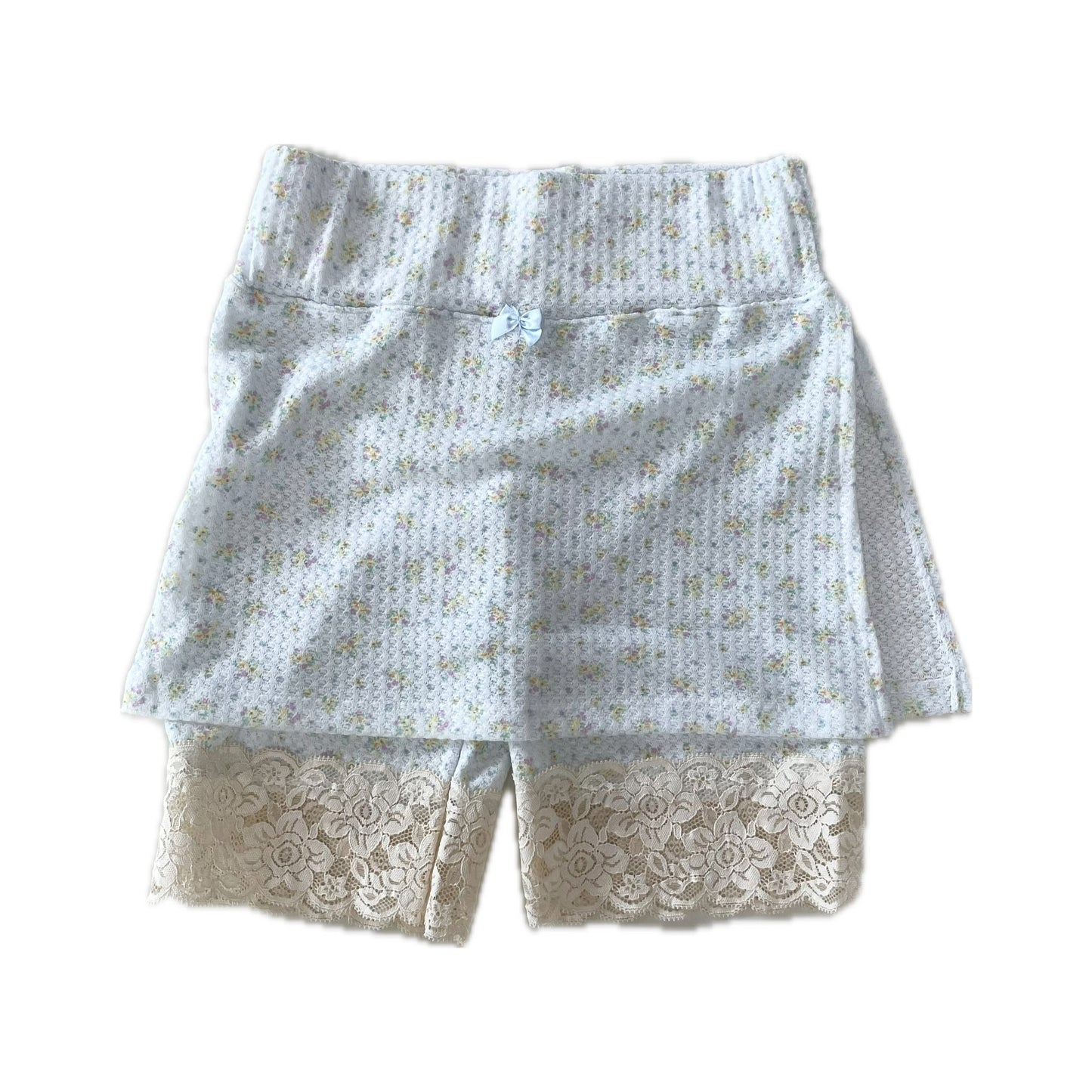 [fa.er.ie] flower jacquard skirt pants / sky blue / フラワージャガードスカートパンツ