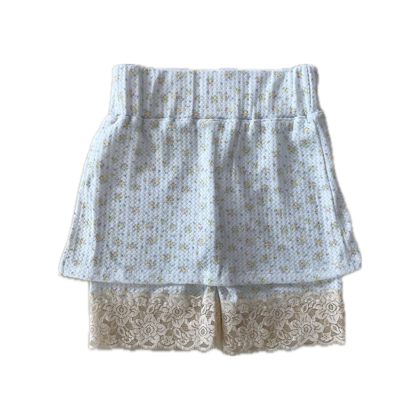 [fa.er.ie] flower jacquard skirt pants / sky blue / フラワージャガードスカートパンツ