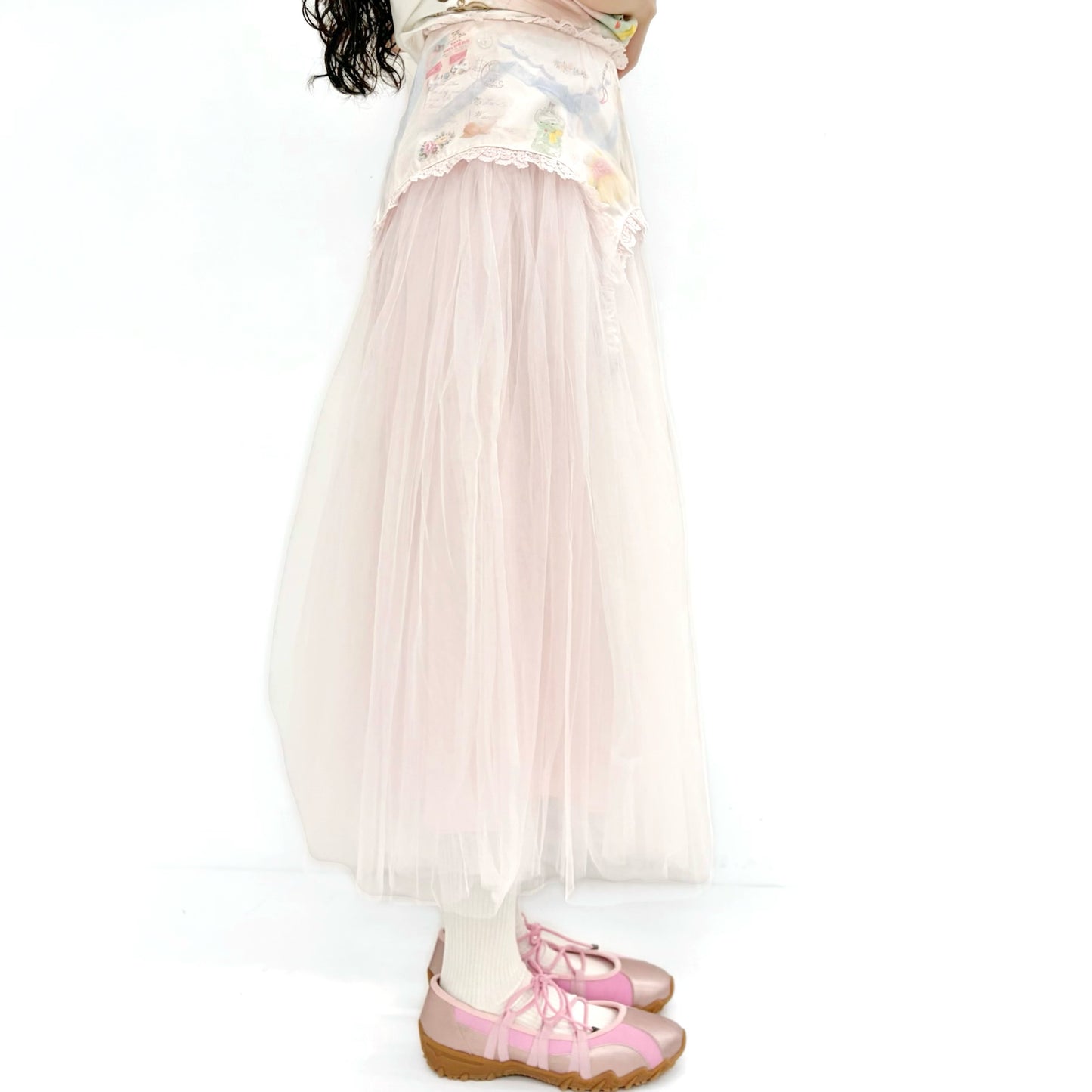Anette Garter Tutu Skirt / Pink / ガーターベルト付きチュチュスカート
