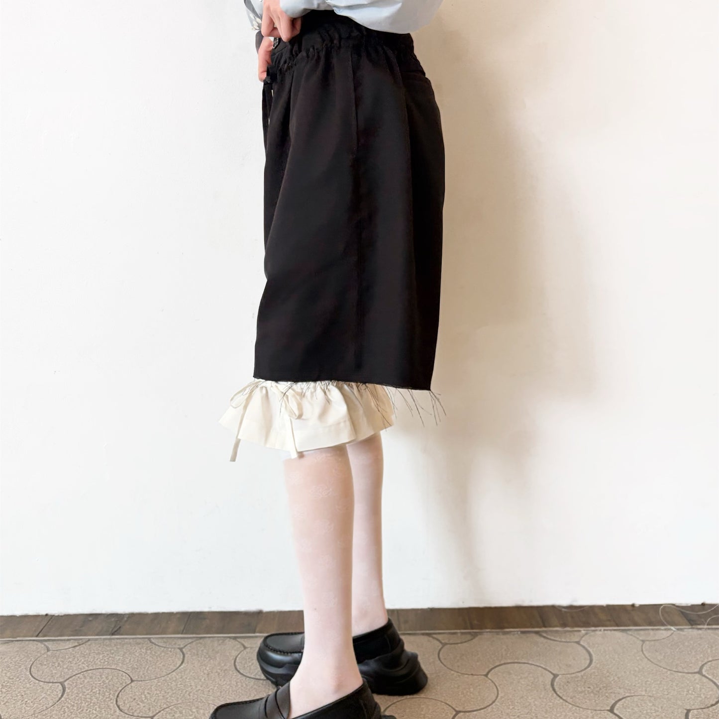 Rough Ruffles pants / BLACK / ラッフルパンツ
