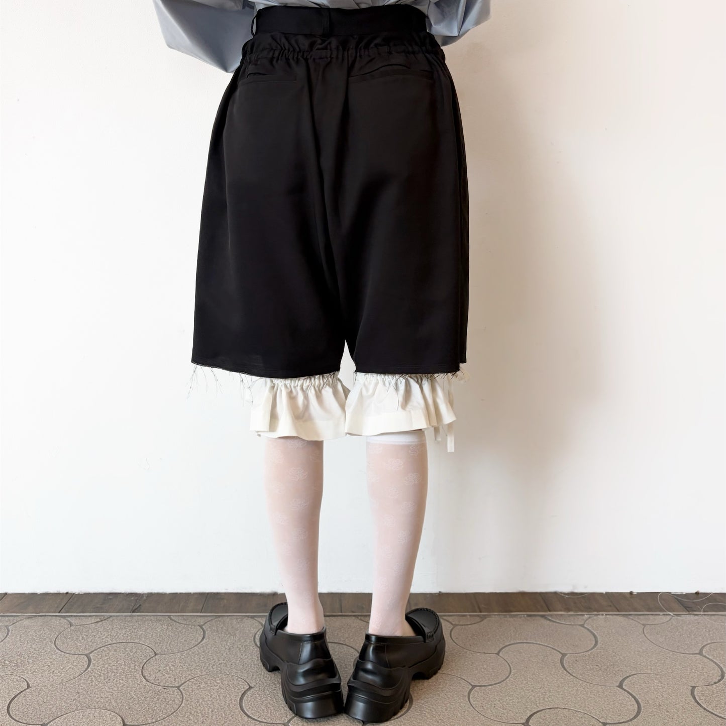 Rough Ruffles pants / BLACK / ラッフルパンツ