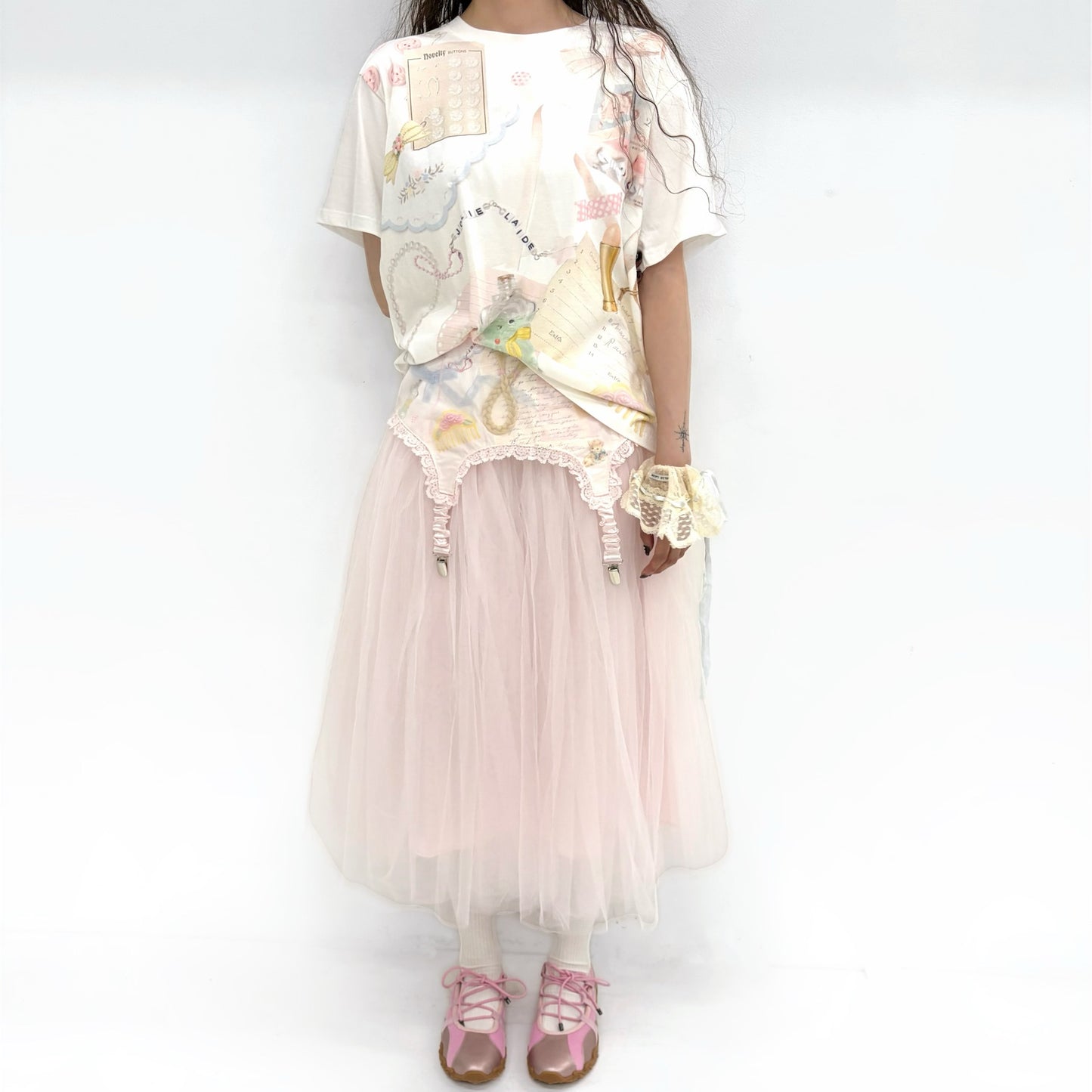 Anette Garter Tutu Skirt / Pink / ガーターベルト付きチュチュスカート