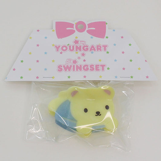 【YOUNGART】Glitter JINI Hair Claw / Yellow / くまのグリッターヘアクリップ