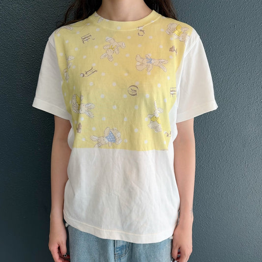 BA PAJAMA print t shirt / yellow / プリントTシャツ