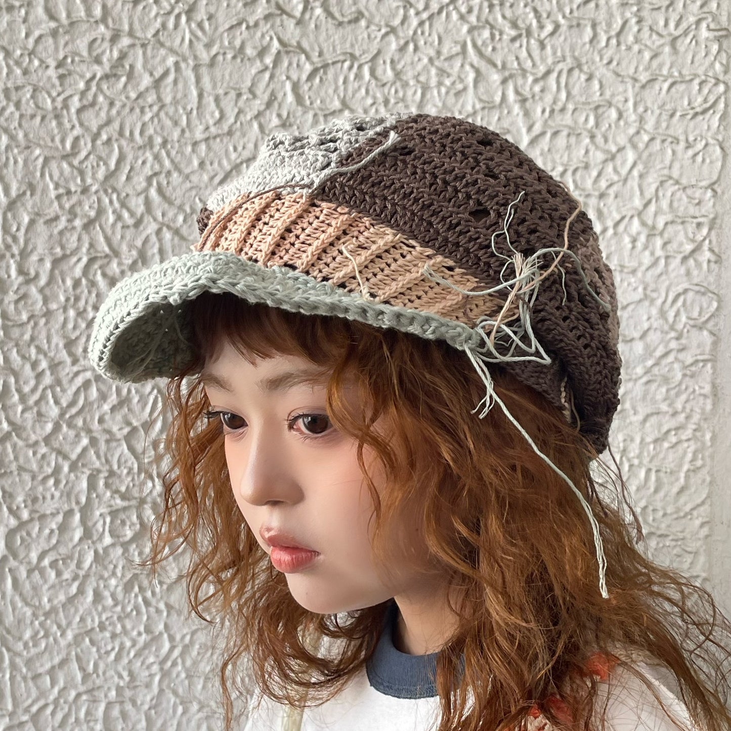 Knit newsboy / Brown / ニットニュースボーイキャップ